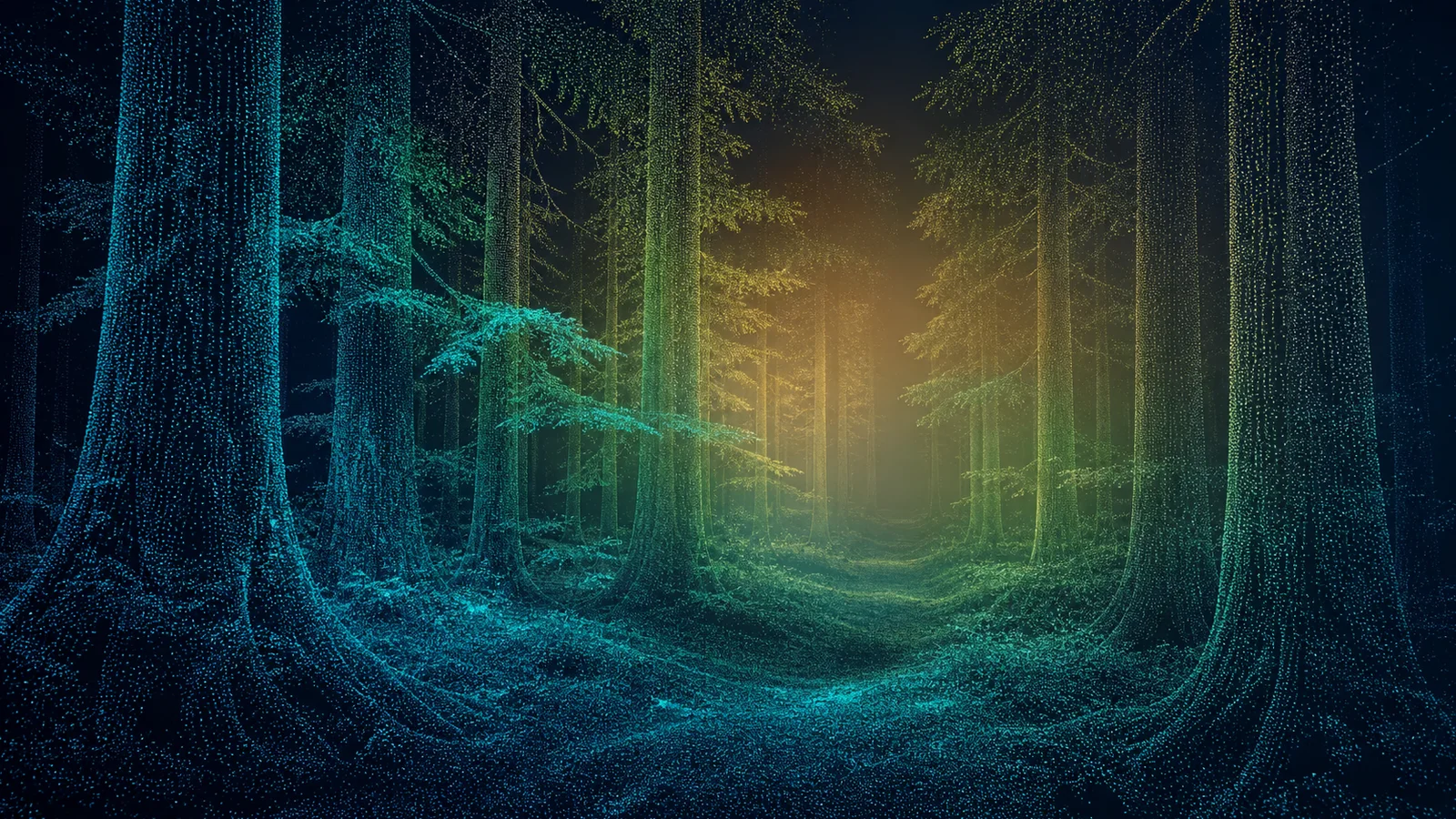 雾杉点云：林间扫描幻境 / Mist Cedar Point Cloud: Forest Scan Reconstruction