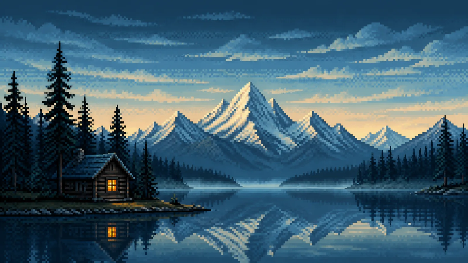 像素高山湖屋｜Pixel Alpine Lake Cabin