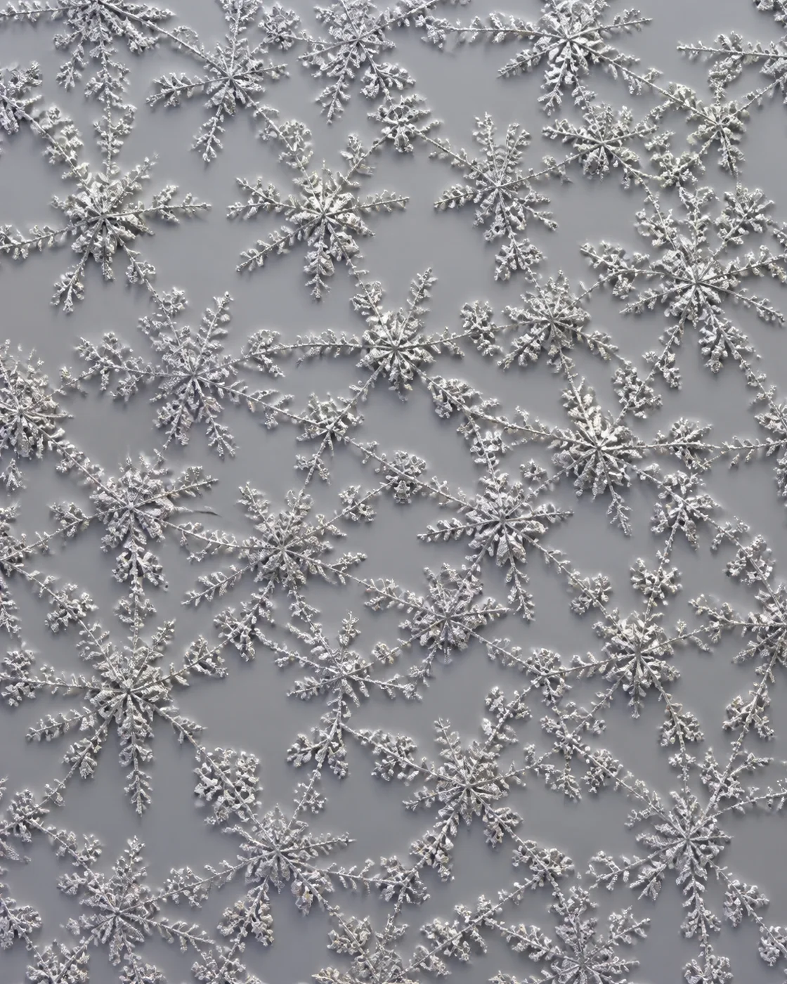 珠灰锌影：雪花状枝晶网络 / Pearl-Gray Zinc-Like Snowflake Dendrite Network