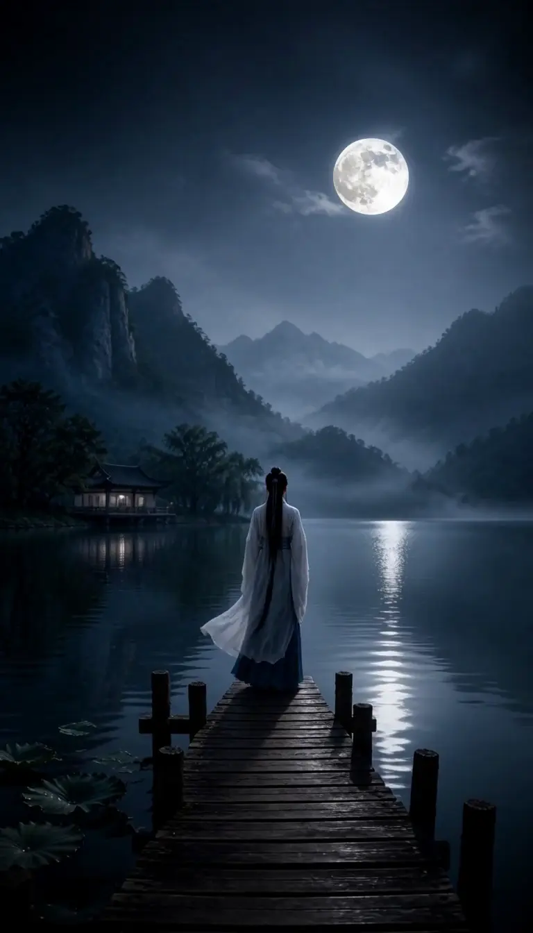月泊旅人｜Moonlit Pier Traveler