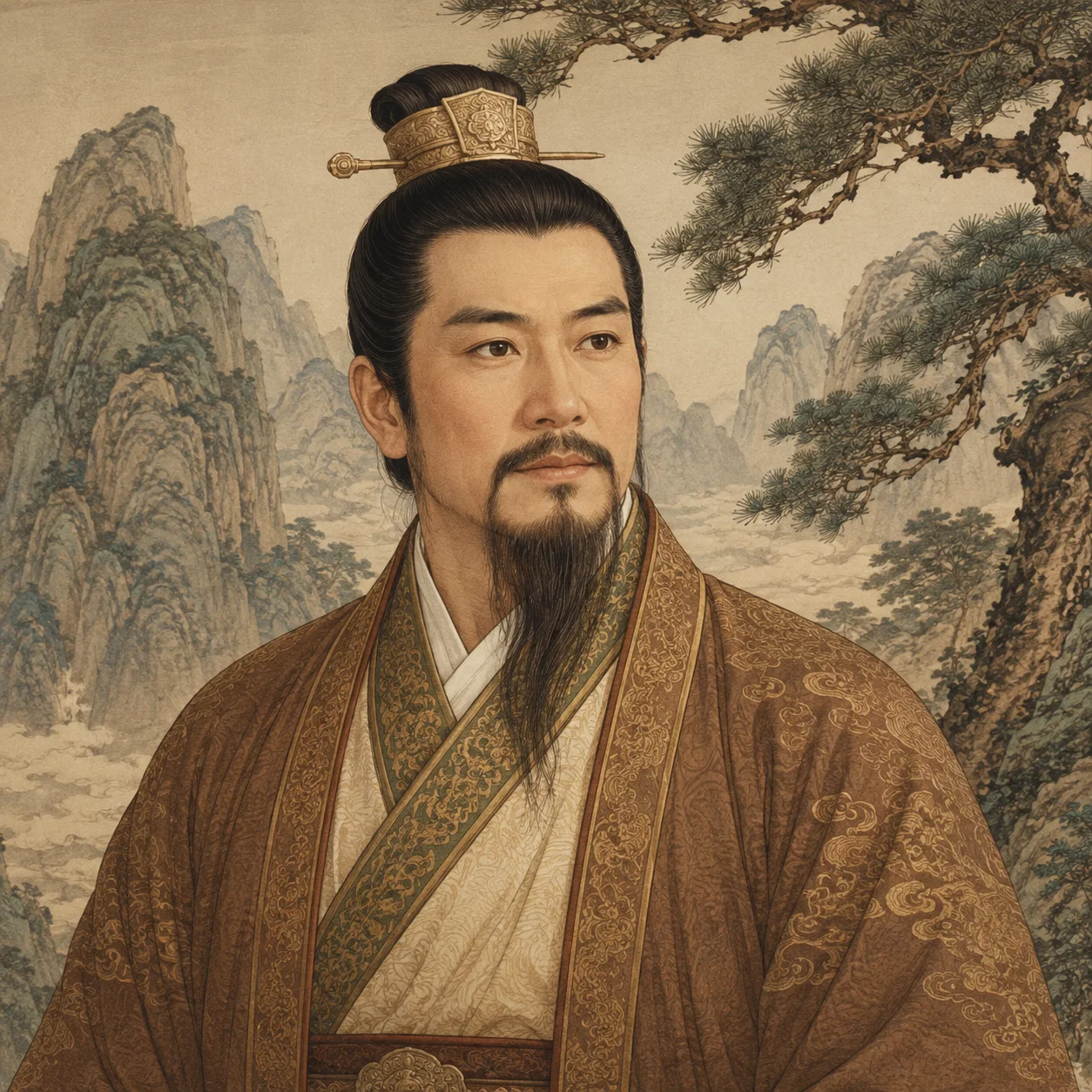 刘备·松山雅像（工笔国风）