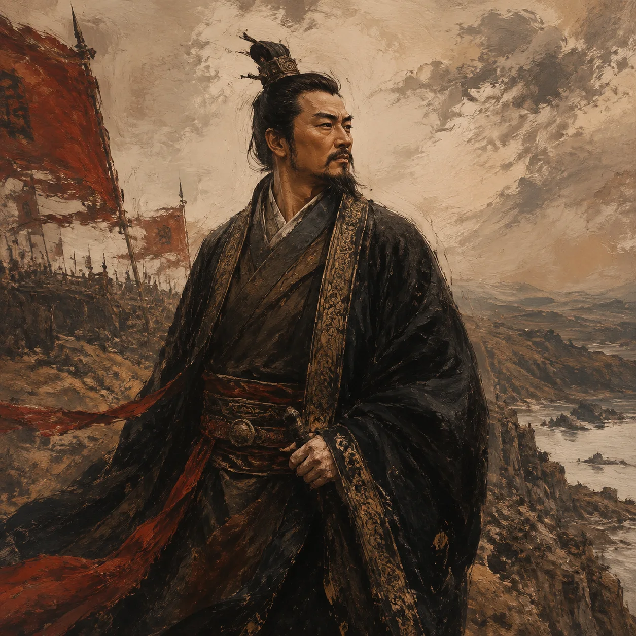 刘备·战旗山河（水墨国风）