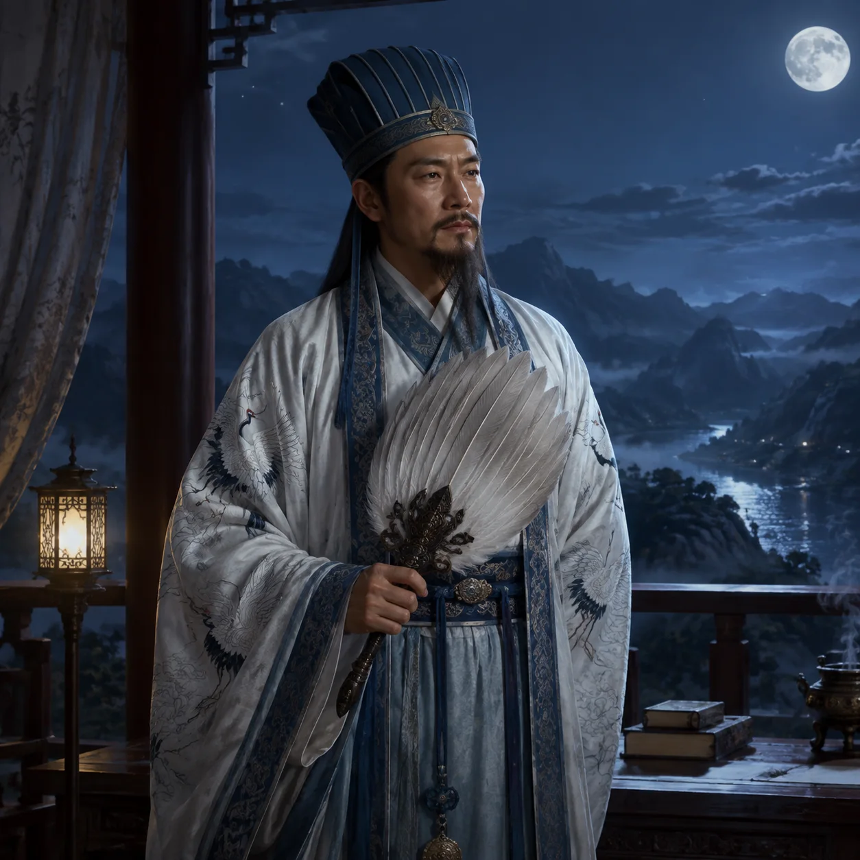 诸葛亮·月下观山（电影写实）