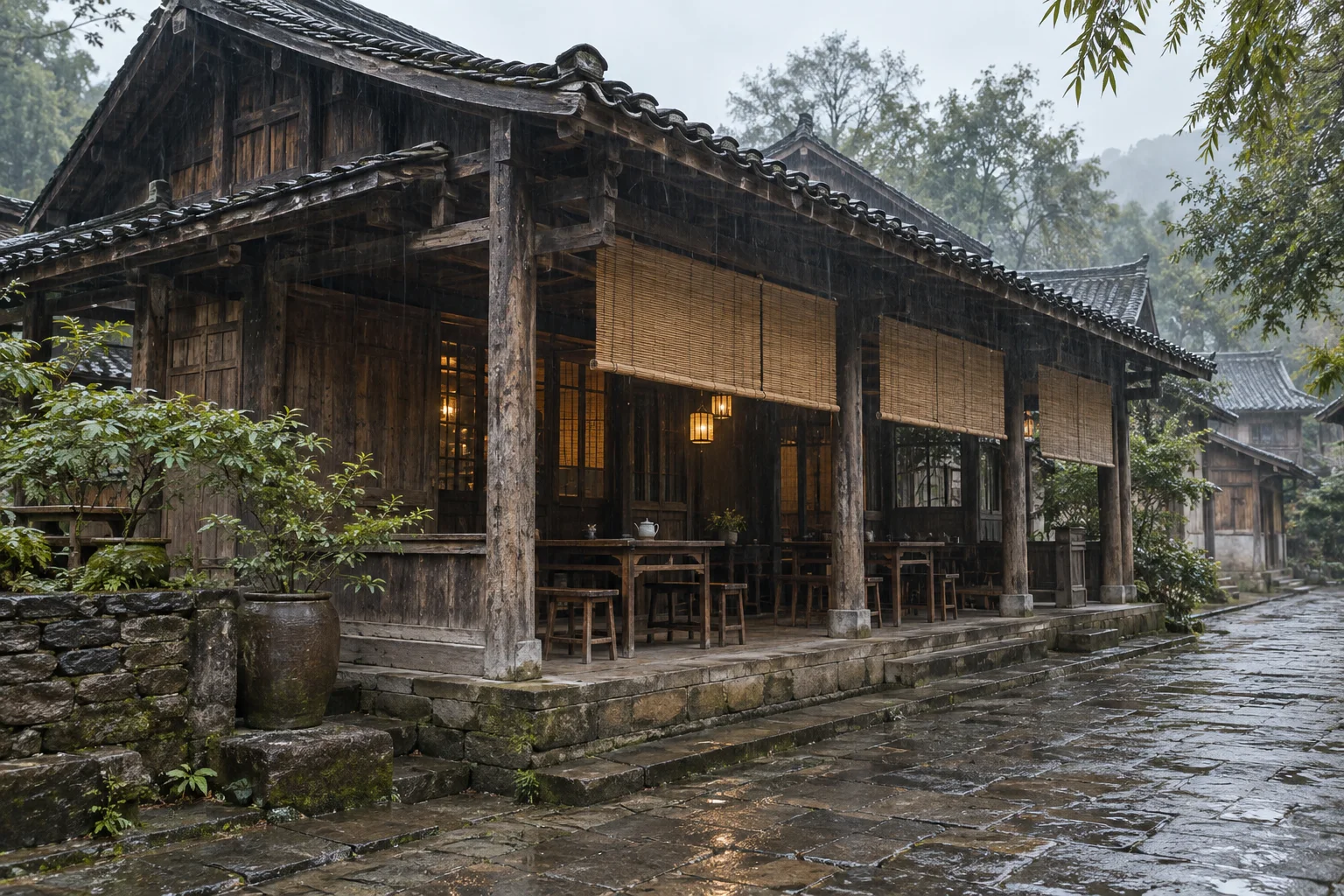 中式传统建筑｜川西茶馆