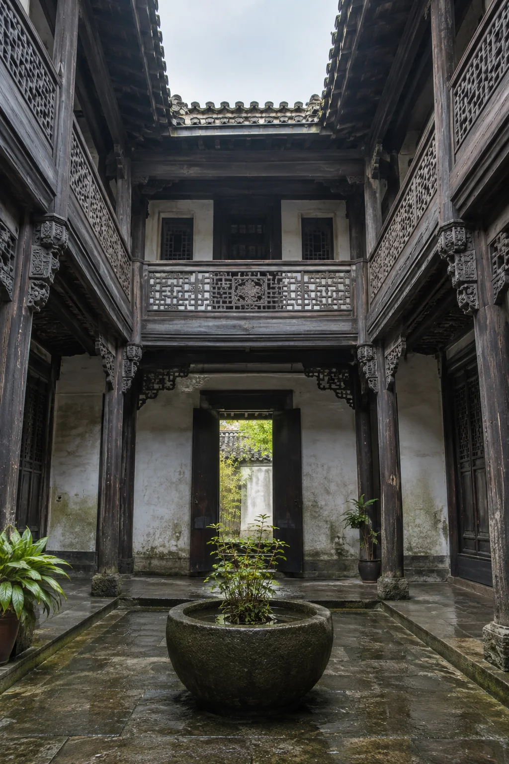 中式传统建筑｜徽州天井