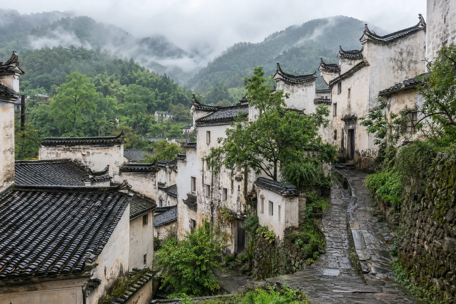 中式传统建筑｜徽州山村