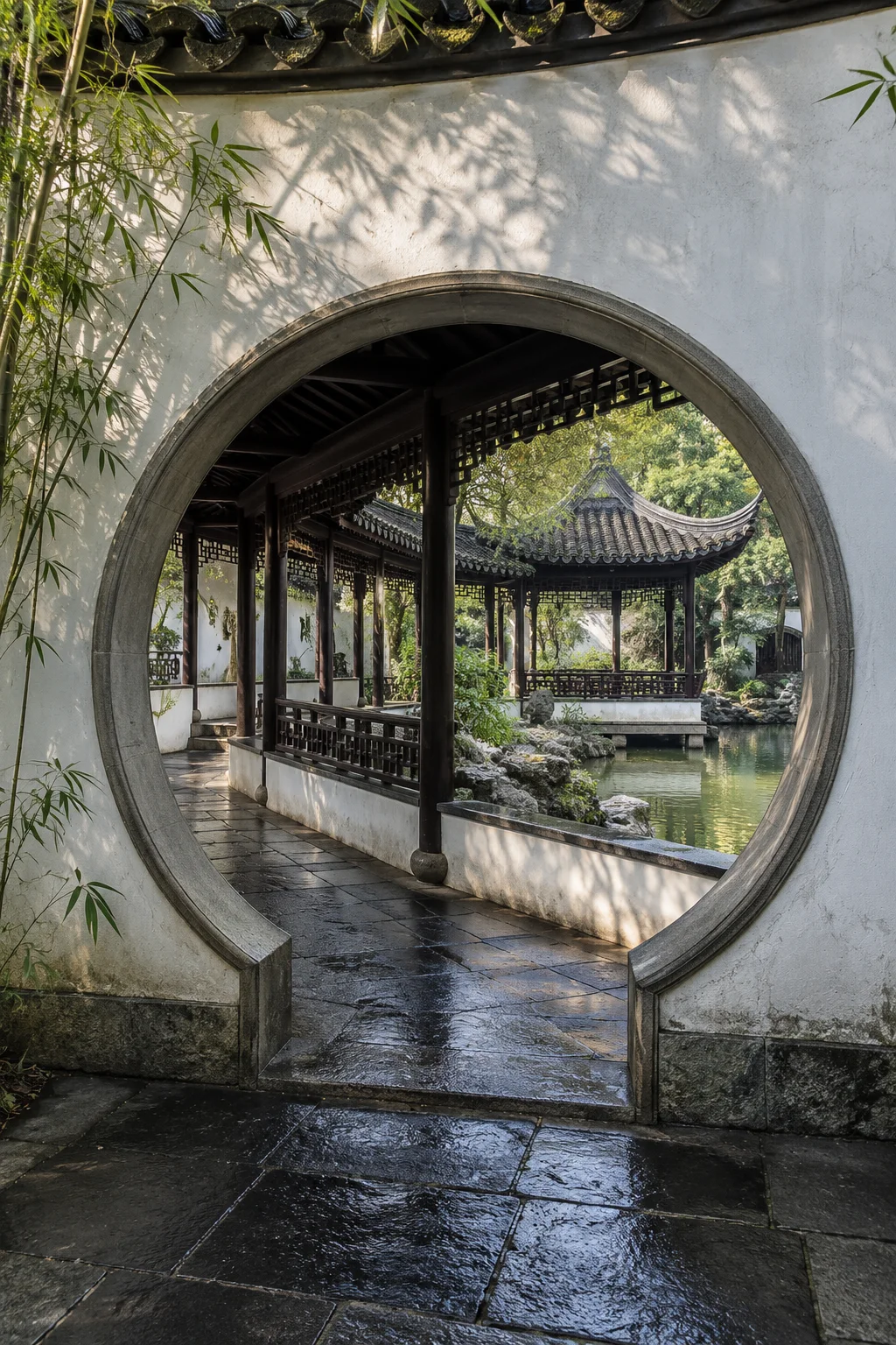 中式传统建筑｜江南月洞门