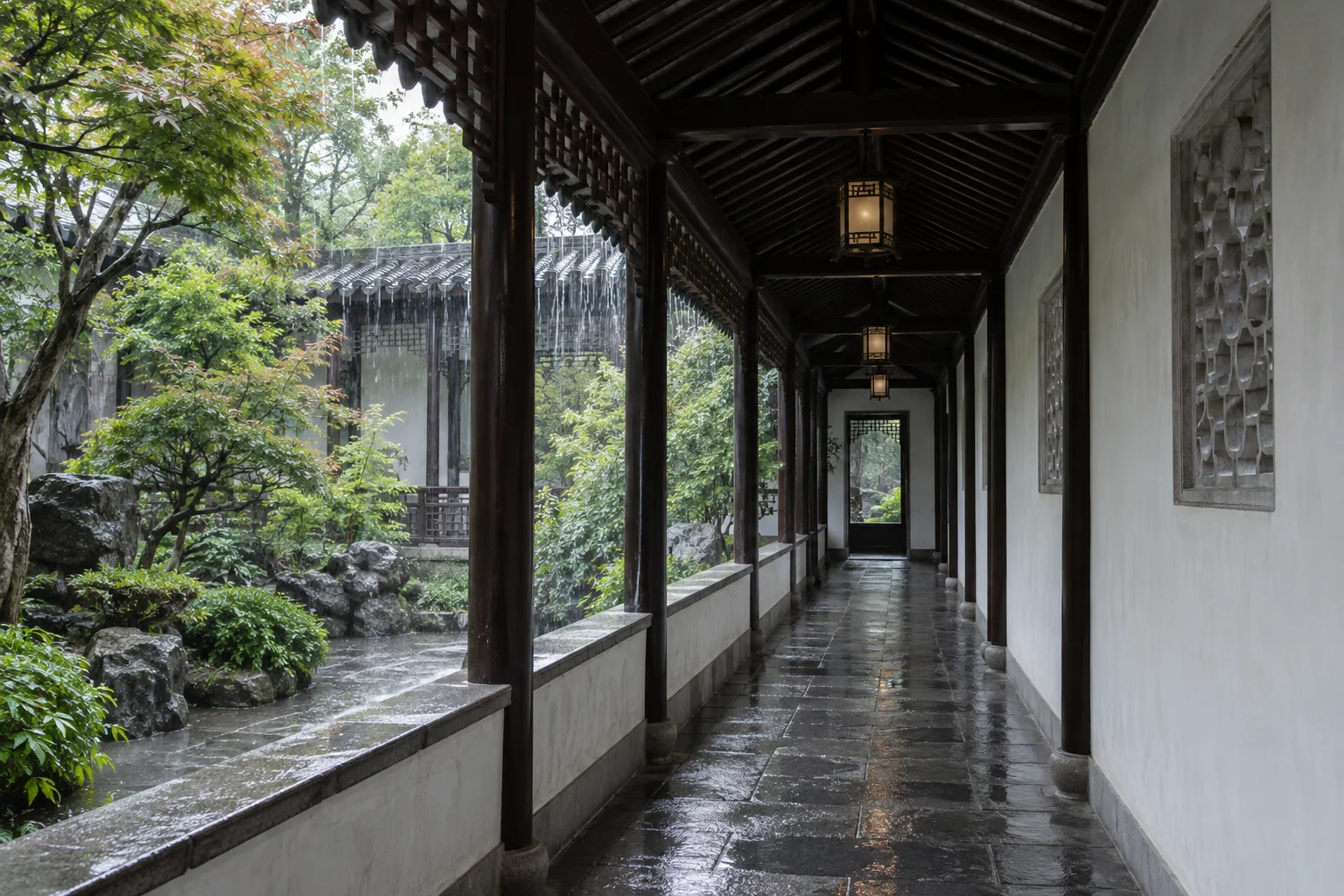 中式传统建筑｜江南雨廊