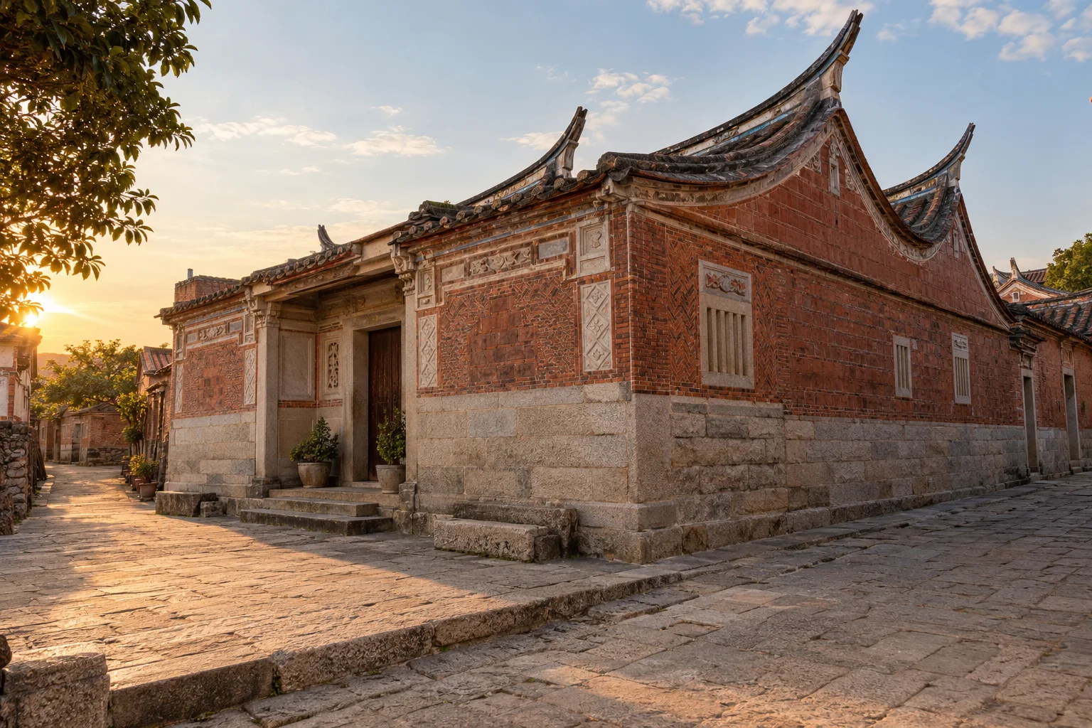 中式传统建筑｜福建红砖厝