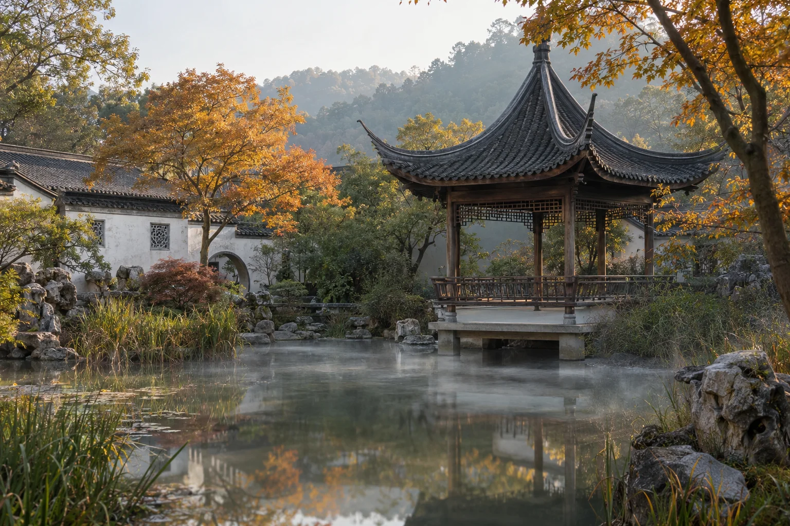 中式传统建筑｜苏式园林水榭