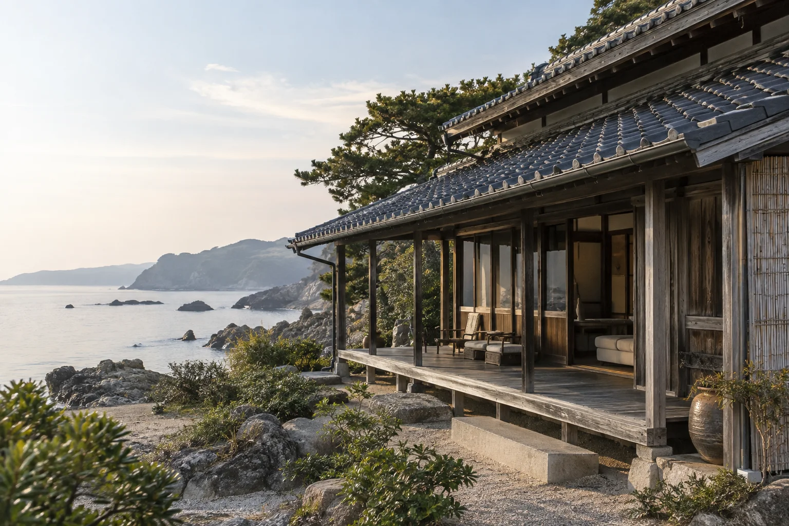 日式建筑｜海边木屋