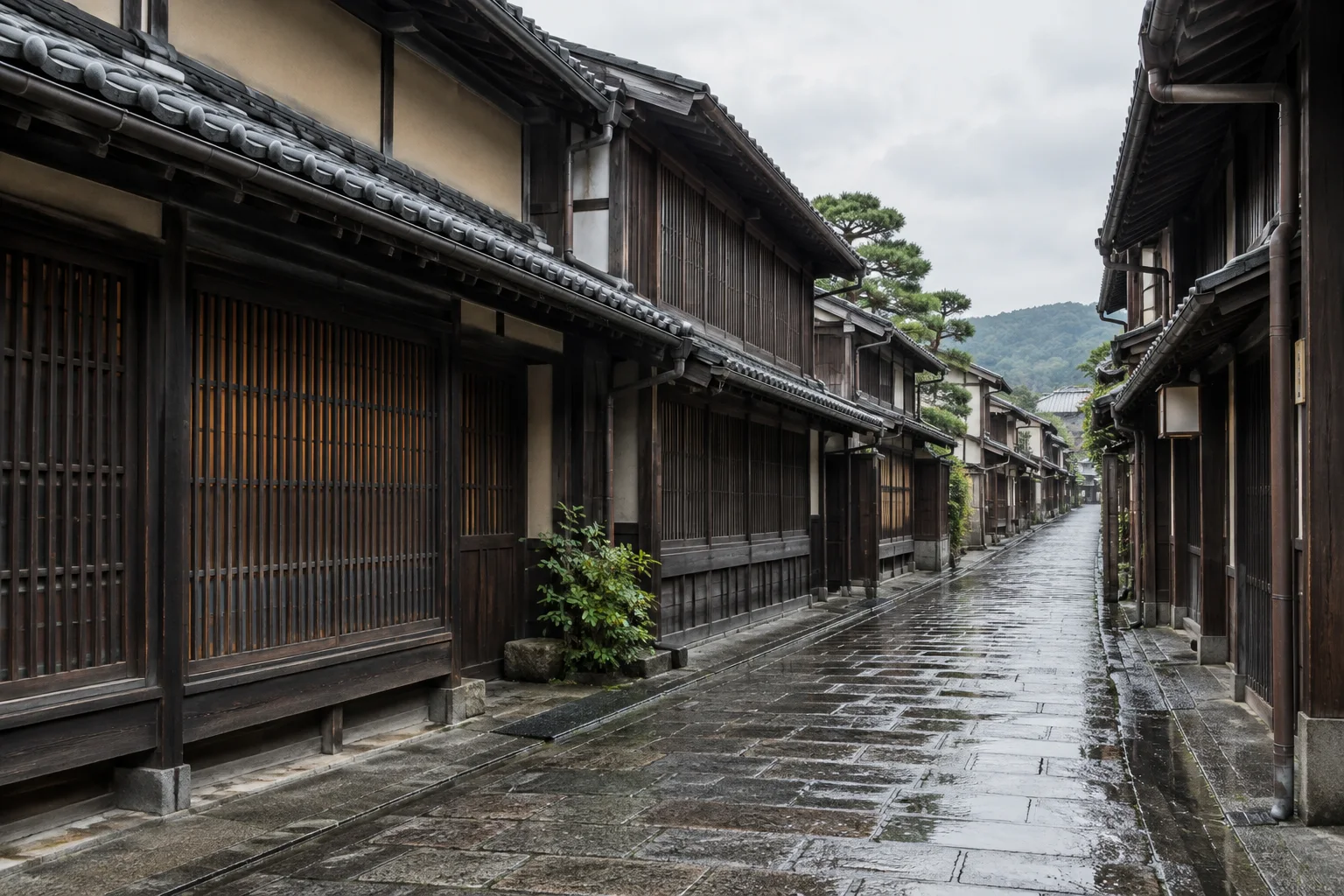 日式建筑｜町屋雨巷
