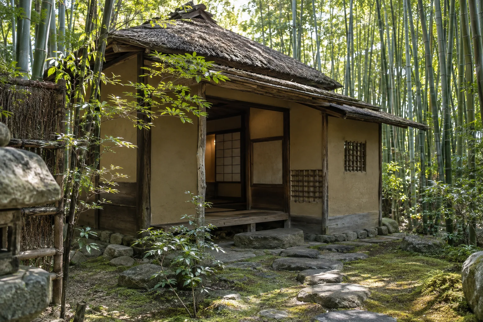 日式建筑｜竹林茶室