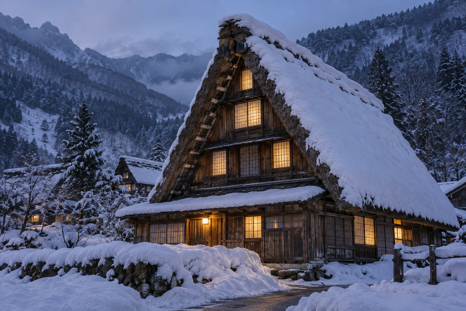 日式建筑｜雪国合掌屋