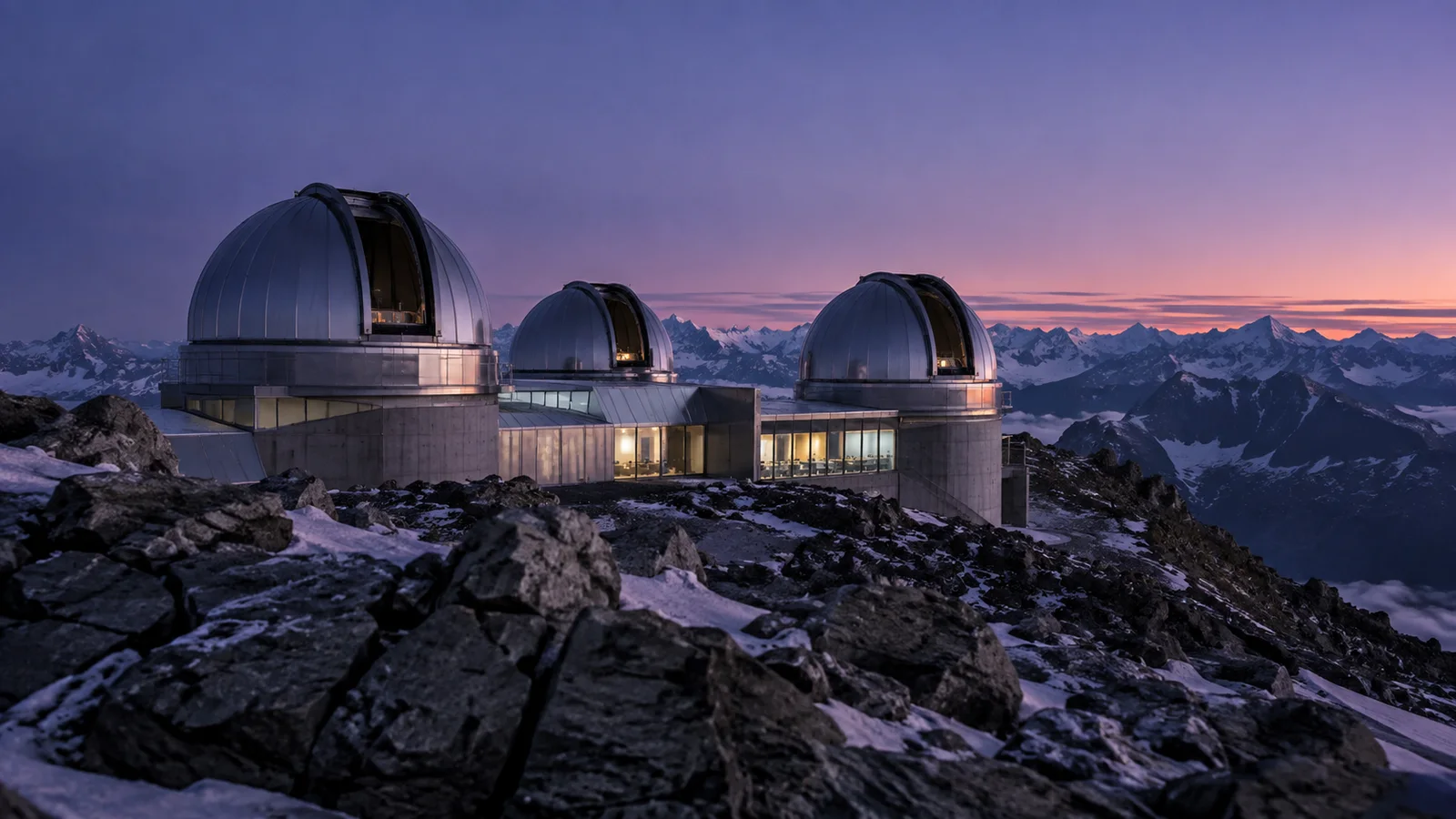 未来科幻建筑｜山顶天文观测站