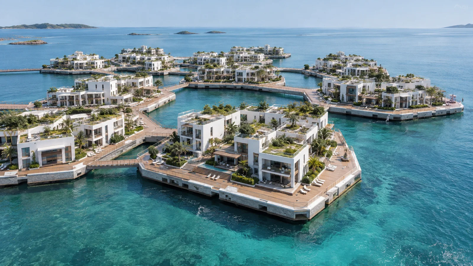 未来科幻建筑｜海上居住街区