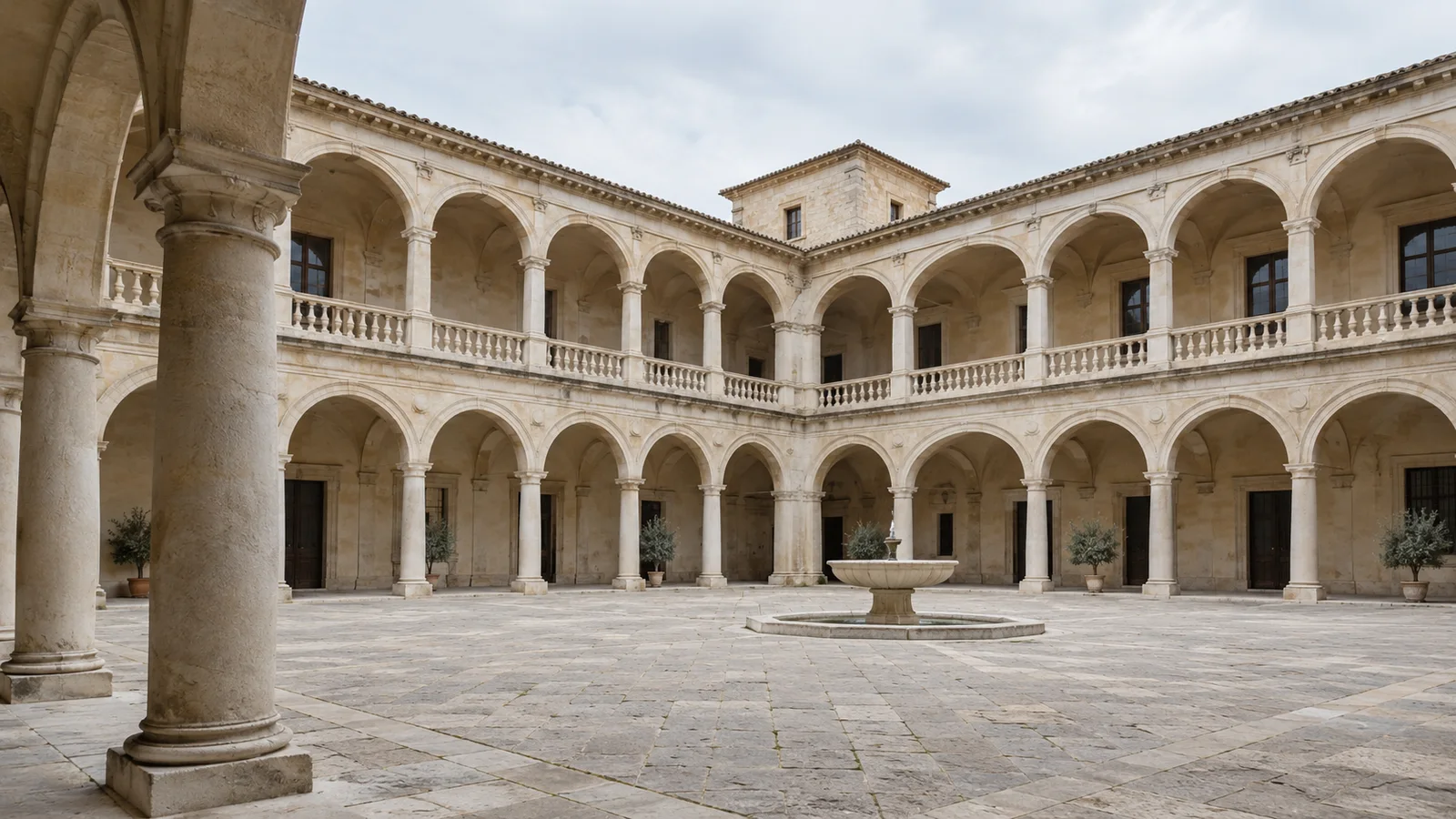 欧式古典建筑｜拱廊学府庭院