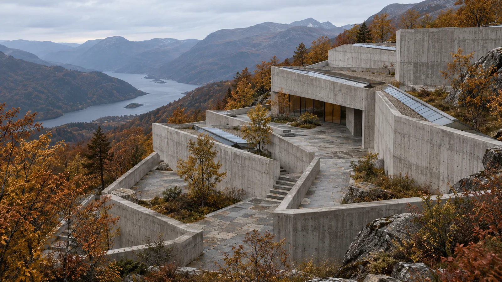 粗野主义建筑｜山地博物馆